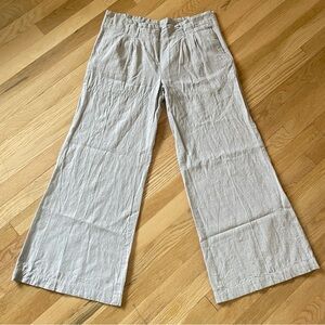 BCBGMAXAZRIA Wide Leg Linen Blend Pants Sz-6